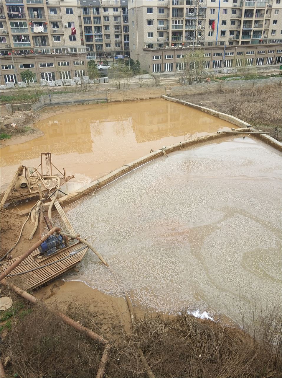 红岗沉淀池淤泥清理-厂区废水池淤泥清淤