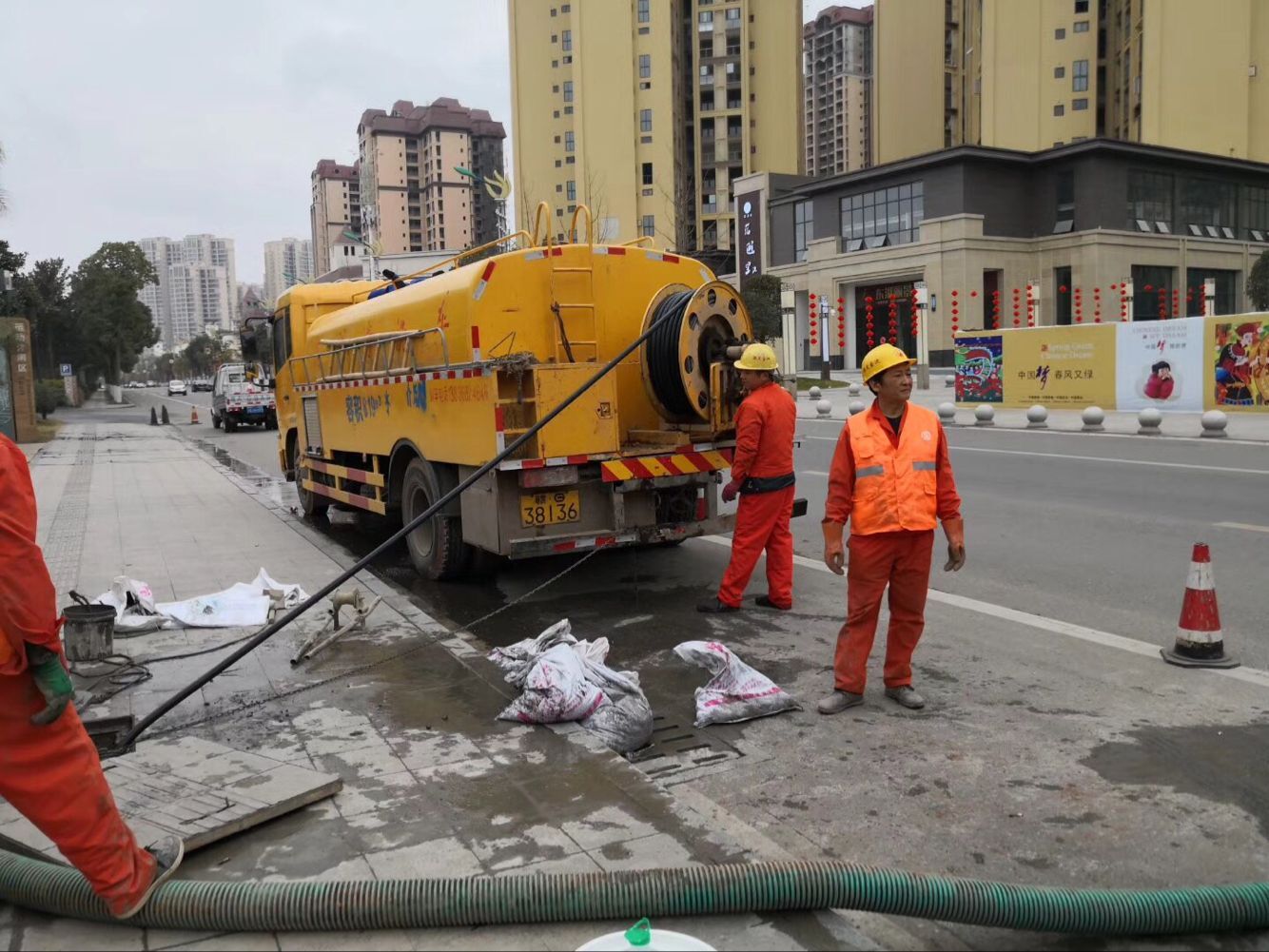 红岗排污管道清淤-管道清洗